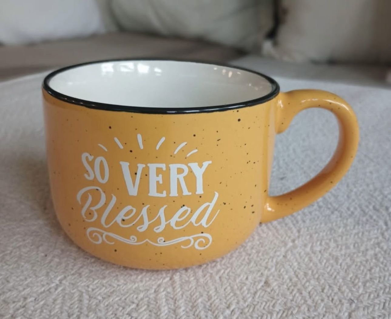 Yellow “So Very Blessed” Coffee Mug