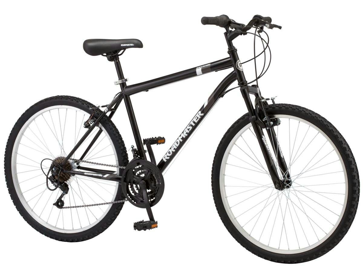 26" Men's Roadmaster Granite Peak 18 Speed Mountain Bike Black Brand New Assembled and Tuned