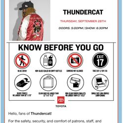 4 Tickets To Thundercat TONIGHT! 