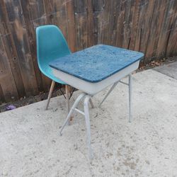 Grade school desk and chair