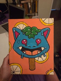 Pokémon Bulbasaur Pop Art Canvas - "Frozen Delicacies #3" 8x10