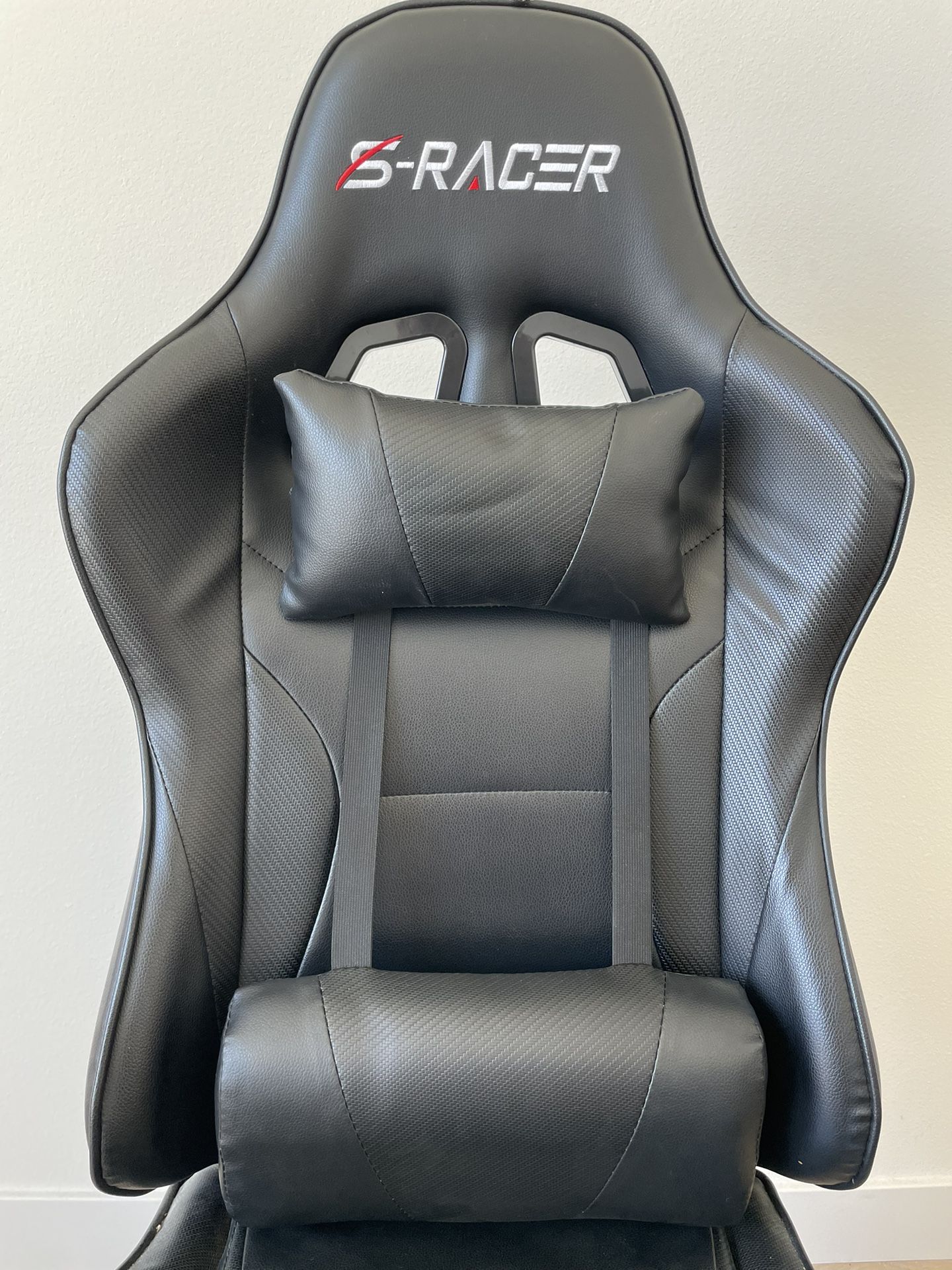 S-RACER Reclining Gaming Chair with Footrest
