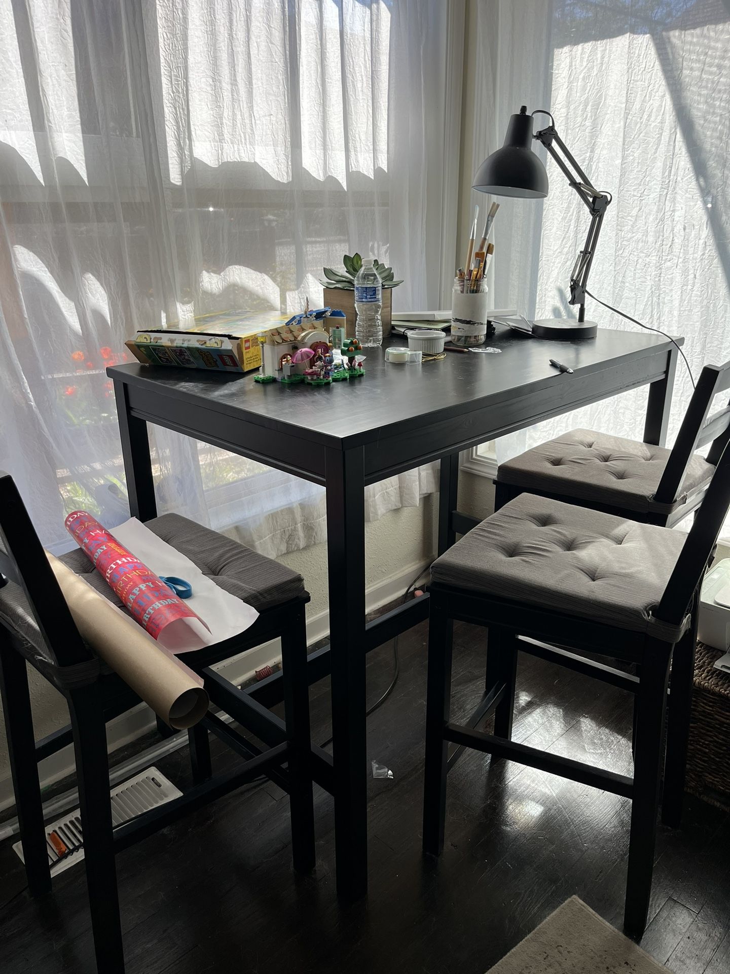 IKEA Table & 4 barstools