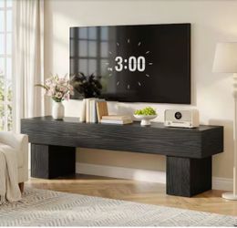 Ezlynn 63 in. Minimalist Black TV Stand, TV Console Table Fits TVs up to 65 in - brand new