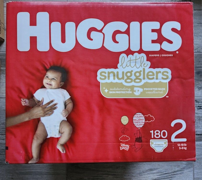Huggies Little Snugglers Size 2 180 Diapers