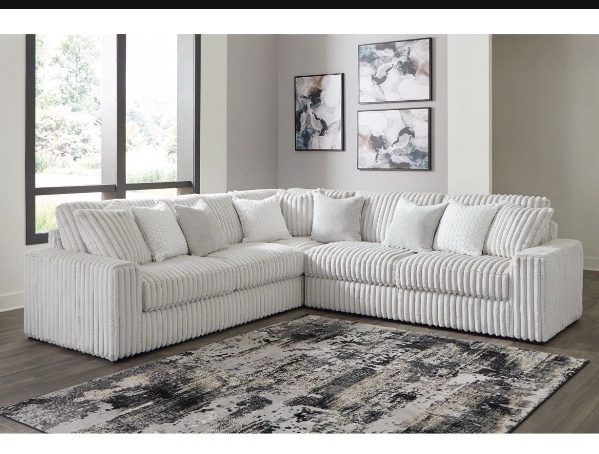 Brand new plush Ashley stupendous alloy sectional