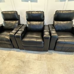 Leather Powered Home Theater Recliner (3)