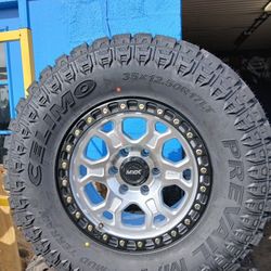 New Wheels MVX 17x9 On Tires 35 12.50 17 Mud Terrain🔥🤑