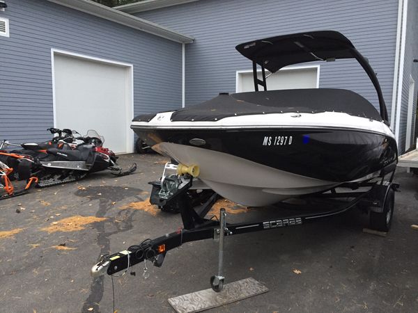 2014 scrabb 19 1/2 bowrider jet boat supercharged motor 30 hours with trailer will trade