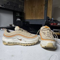 Nike Air Max 97 Sneakers (Women’s US 7.5) Cream/Orange – Style DQ8594-001
