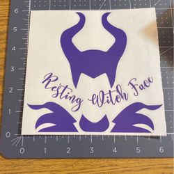 Resting Witch Face Decal/Sticker