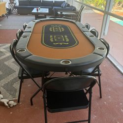 Poker ♣️ Set For A Great Card Game And Chips And Chairs