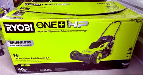 Ryobi 18V ONE+ HP 16" Brushless Push Mower Kit