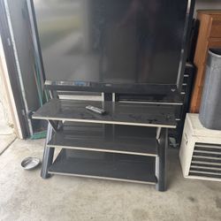 Black Glass Tv Stand 