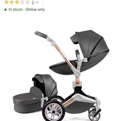 Hotmom Stylish Baby Stroller: Height-Adjustable Seat and Reclining Baby Carriage