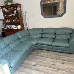 FREE leather Sectional W Recliners l Shaped Couch Sofa