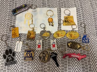 Humane Society & Animal Lover Keychain Lot - Vintage HSUS Member Tags & Charms