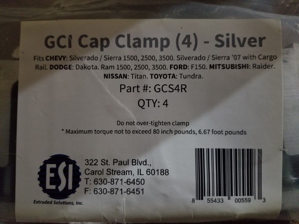 Cap Clamps Silver G-1