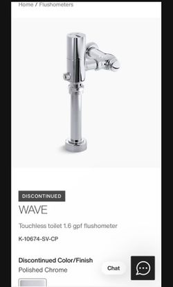 Kohler Touchless Toilet Flush Valve 1.6 gpf flushometer K-10674