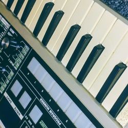 Vintage micro Korg synthesizer vocoder.