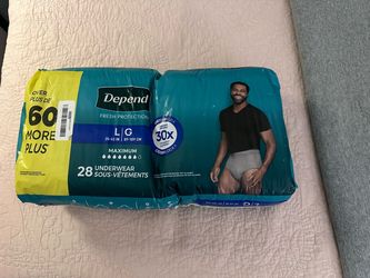 Depends Underwear Size Men’s L