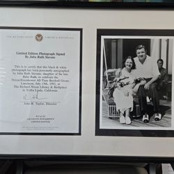 Julia Ruth Stevens Babe Ruth's Daughter Signed Photo With COA