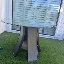 Outdoor/Indoor Glass top Table
