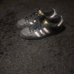 adidas black super star size 9