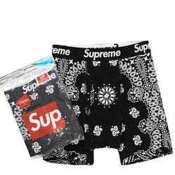 Supreme Bandana Print black Brief Boxers Size Medium