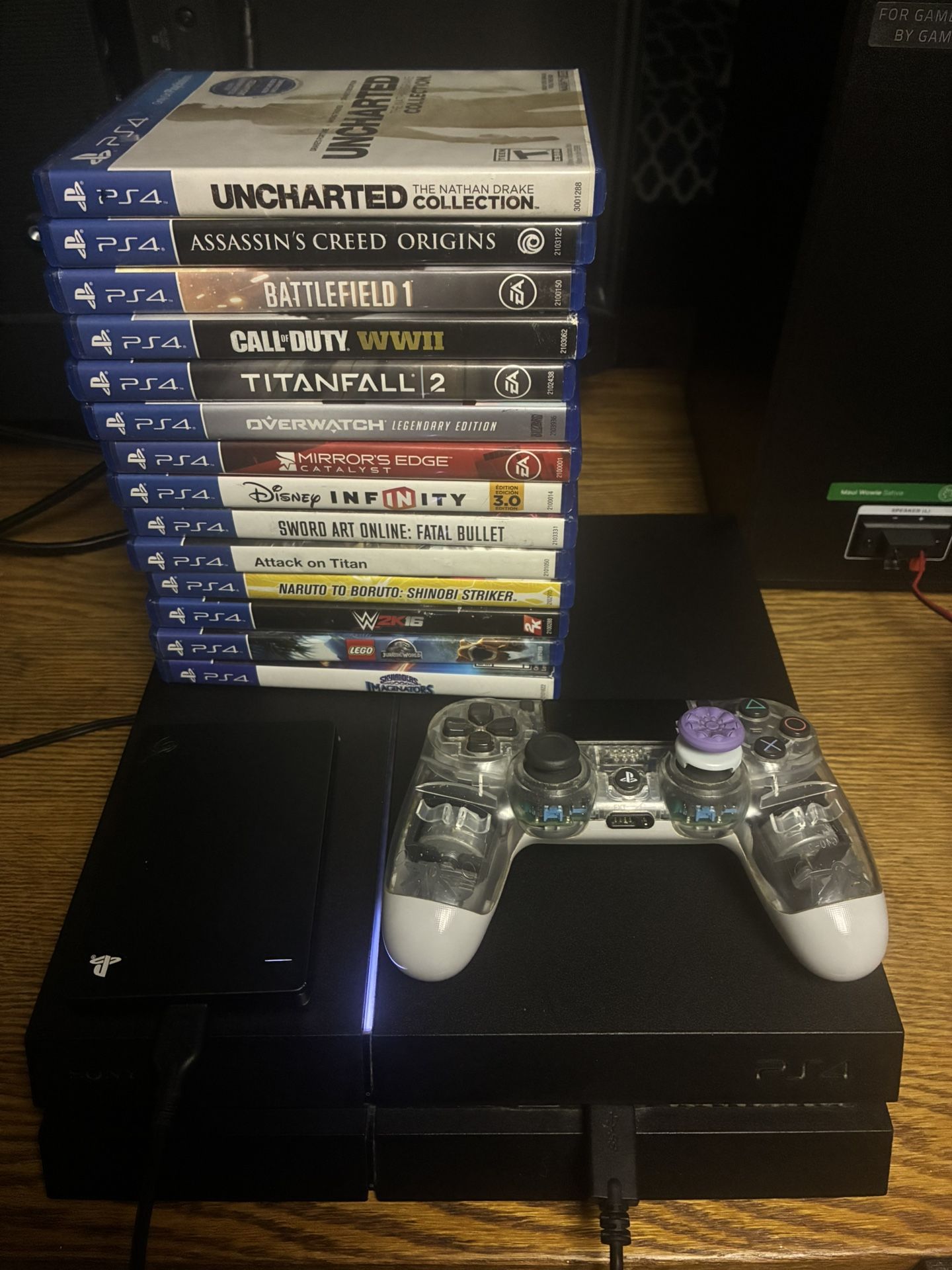 Ps4 w/2tb external storage and Games