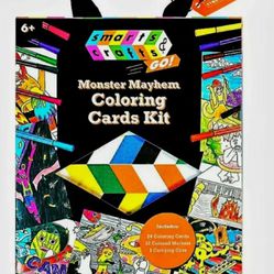 New Smarts & Crafts Monster Mayhem On The Go Coloring Cards