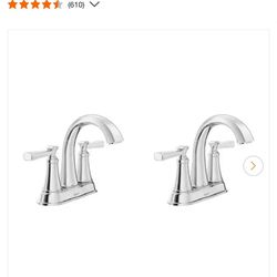 American Standard Rumson 4 in. Centerset Double Handle Bathroom Faucet in Polished Chrome (2-pack) $79