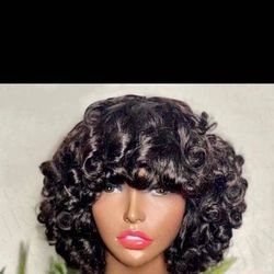 Human Hair Curly Wig