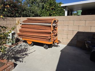 Metal flat cart, tractor trailer-