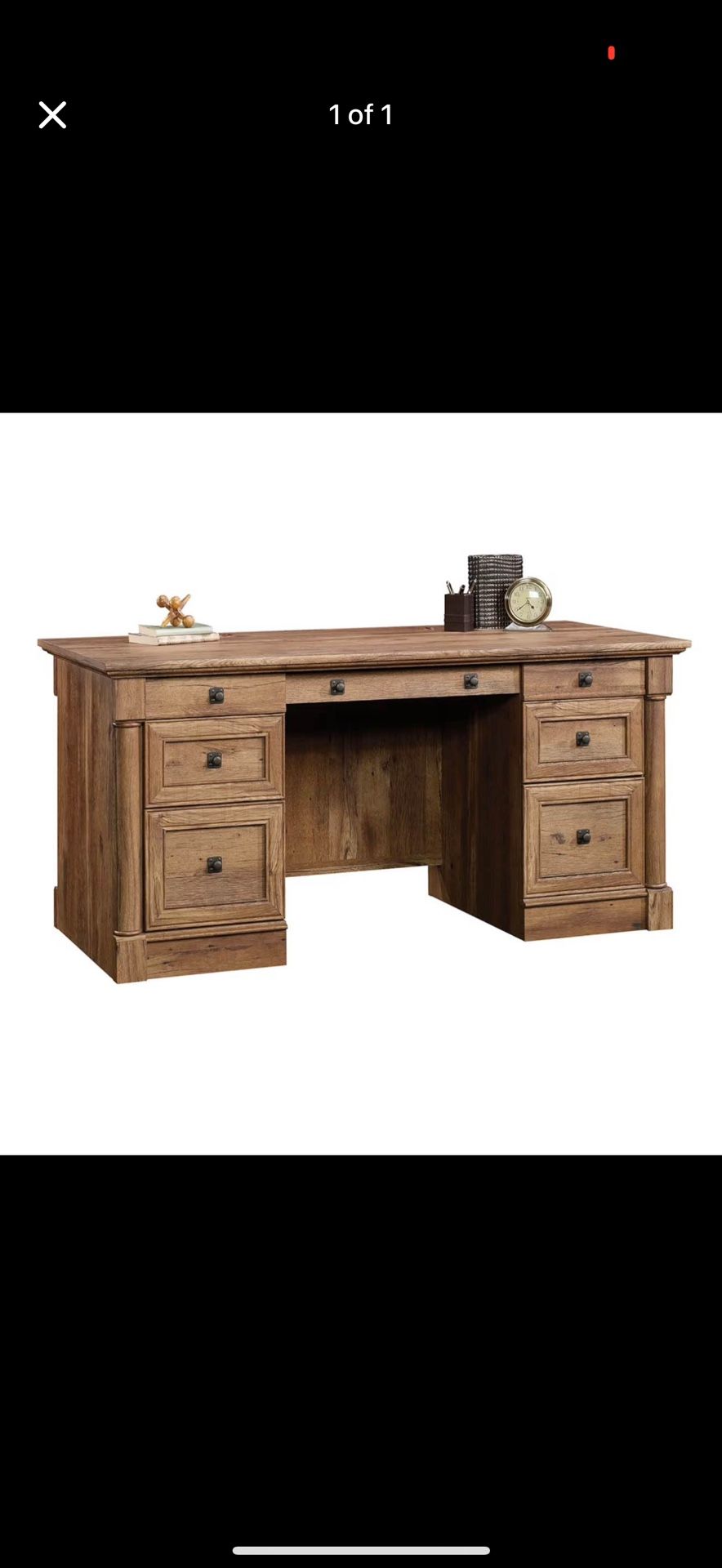 Sauder Palladia Executive Desk – Vintage Oak – Fully Assembled – $380 (OBO)