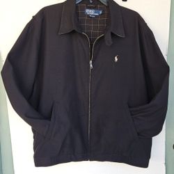 BLACK MEN'S POLO JACKET by RALPH LAUREN 
