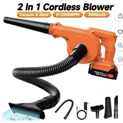 Leaf Blower Cordless, Electric Leaf Blower Cordless with Battery and Charger, 21V Handheld Electric Leaf Blower, 150CFM 130MPH Lightweight Leaf Blow