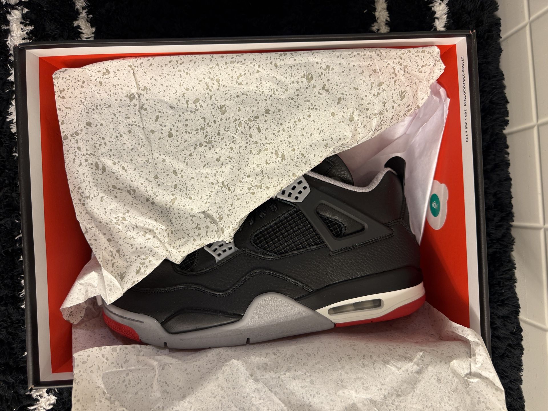 Jordan 4 Bred Reimagined Size 12 Brand New
