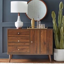 3-Drawer Mid-Century Modern Buffet/Sideboard - Walnut