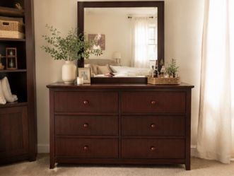 Beautiful Solid Wood Dresser with Mirror
