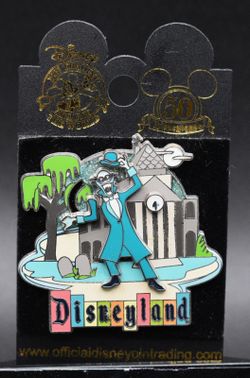 Disney Haunted Mansion Ezra Disneyland 50th Anniversary Retro Pin (C9)