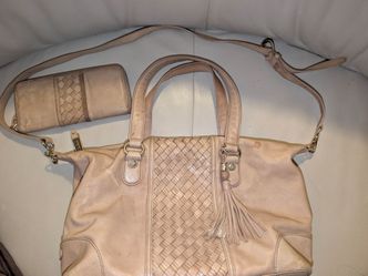 Beige Cole Haan Archer satchel