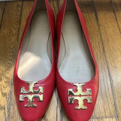 Tory Burch Red Flats Size 7