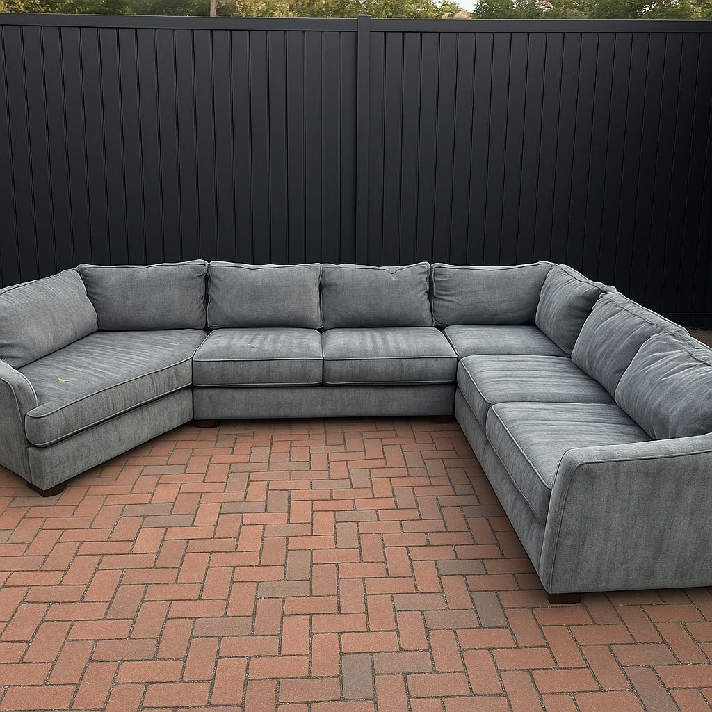 (DELIVERY 🚚)grey U Shaped Sofa W/ Cuddler Over Sized – Great Condition