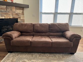 3 seater brown sofa