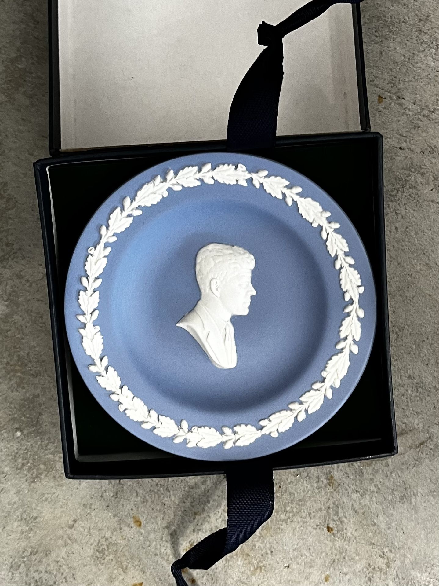 Blue JFK Wedgwood Plate