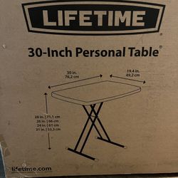 Lifetime Tray Table Adjustable, New!