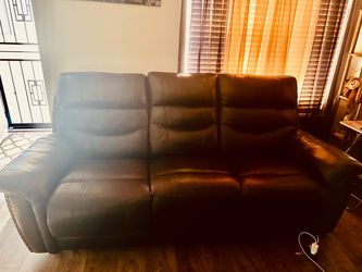 3-Seat Power Reclining Sofa with USB Chargers.– $250OBO