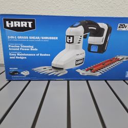 Hart 20V Grass Shear / Shrubber Kit with battery and charger