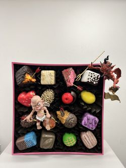 37” X 37” Food Art - Box Of Candy - Angel/Devil